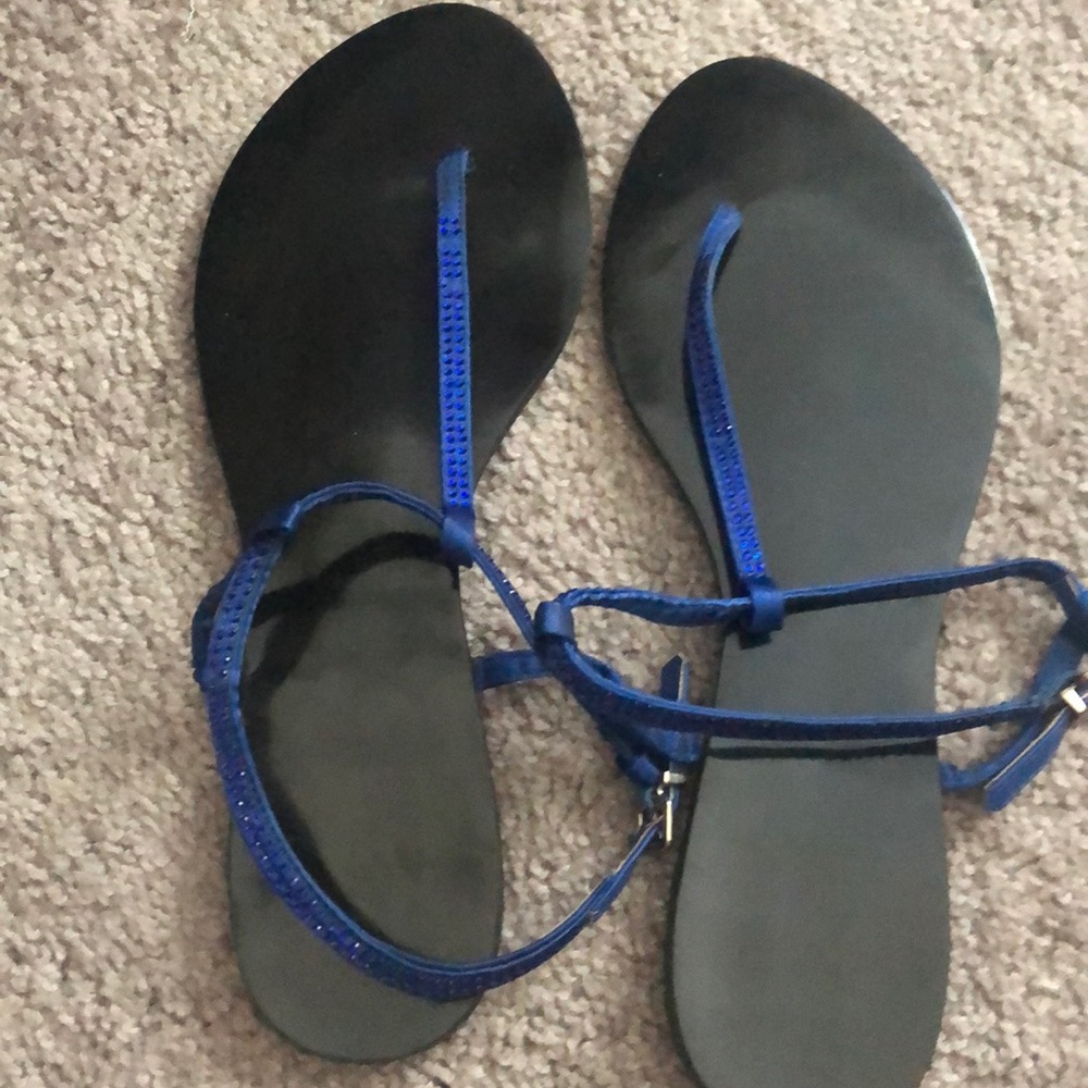 Blue sandals